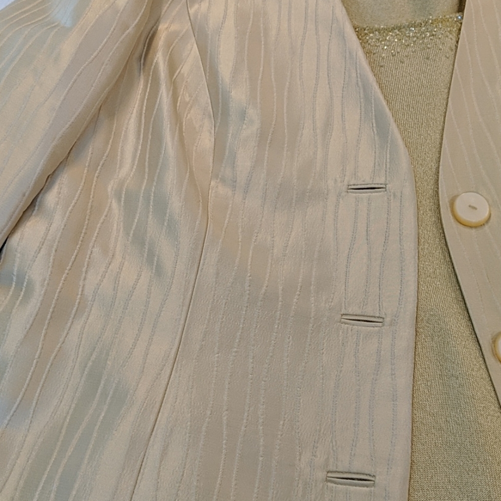 100% SILK DANA BUCHMAN jacket & shell - Picture 2 of 9